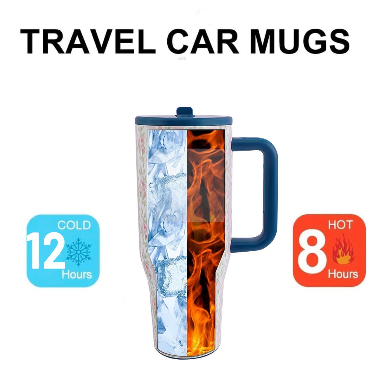Custom 40 oz stainless steel tumbler Bottle Sport 304 stainless steel vacuum bottle thermos with handle