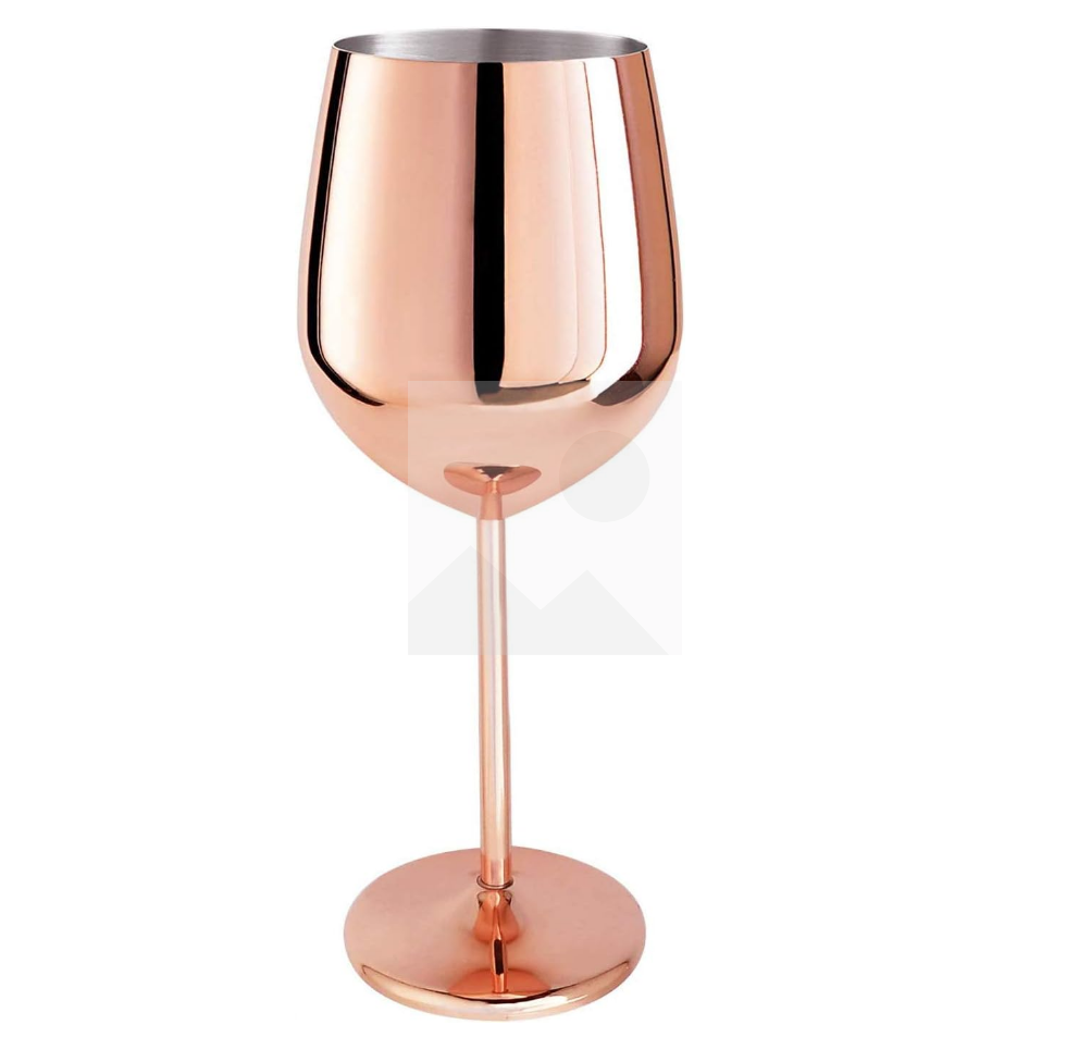 Wine Glass Copper Stainless Steel Red Wine Glass Metal Stemmed Wine Glasses Goblets Juice Drink Champagne Goblet Party Barware