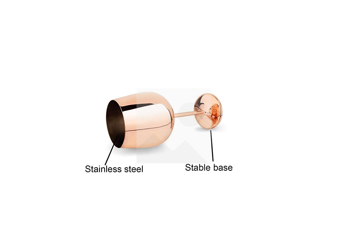 Wine Glass Copper Stainless Steel Red Wine Glass Metal Stemmed Wine Glasses Goblets Juice Drink Champagne Goblet Party Barware
