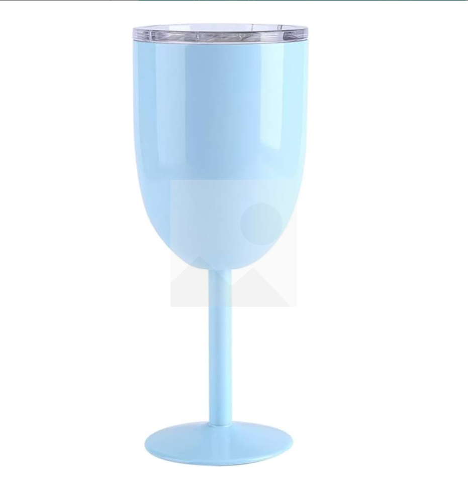 Stainless Steel Goblet Wine Glasses with Lid, 1 Pcs Double Wall Vacuum Insulated Cocktail Glass Wine Tumbler Cup Great for Red White Wine Gift, 300ml