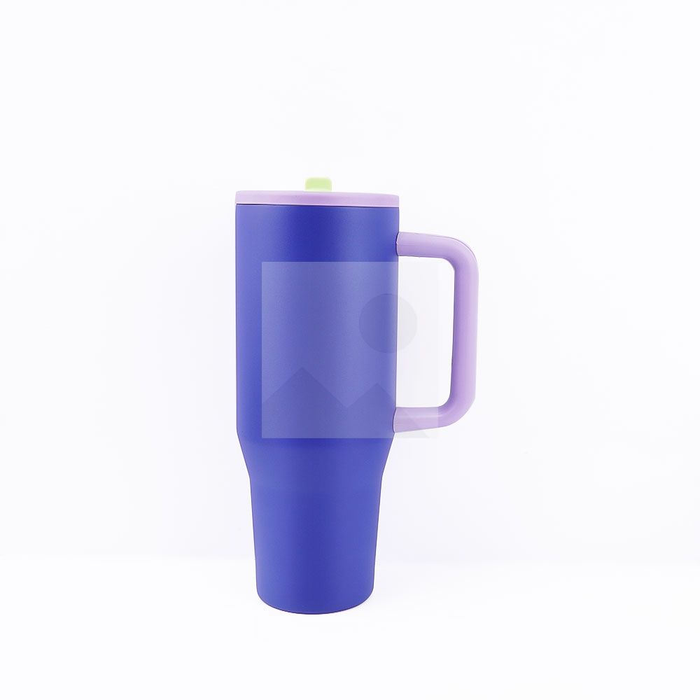 40 oz water bottle with handle and clamshell straw suitable for car cup holder leak-proof cup Reusable insulated stainless steel