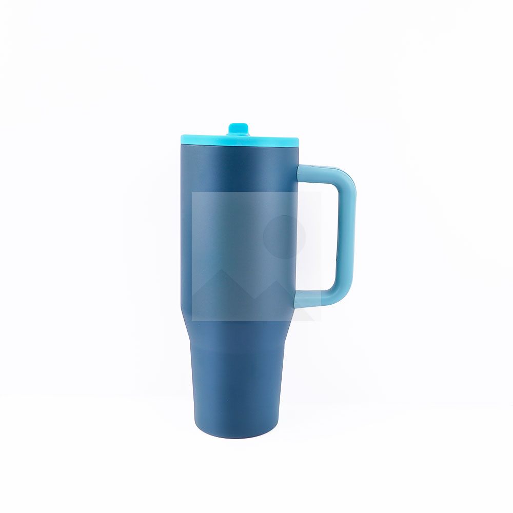 40 oz water bottle with handle and clamshell straw suitable for car cup holder leak-proof cup Reusable insulated stainless steel