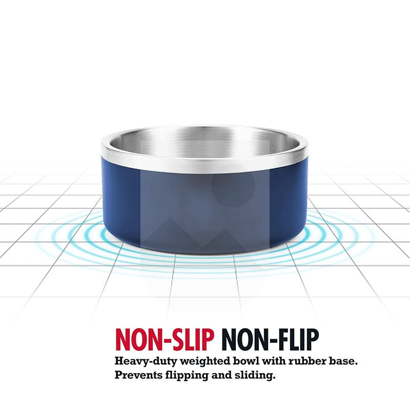 Stainless Steel Pet Bowl - Dog Food Bowl with Anti-Skid Bottom - Metal Cat Bowls - Water Bowl for Small, Medium, and Large Pets - Rust-Proof and Dishwasher-Safe