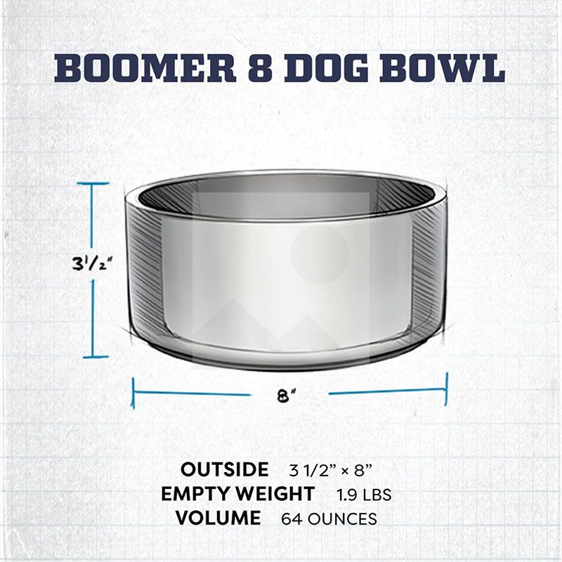 Dog Bowl - 64oz Insulated Dog Food Water Bowl Non Slip, Double Wall Stainless Steel Dog Bowls Large for Medium Large Breeds, Indoor Outdoor Metal Dog Bowl, Durable Pet Dish for Puppy Dogs Cats