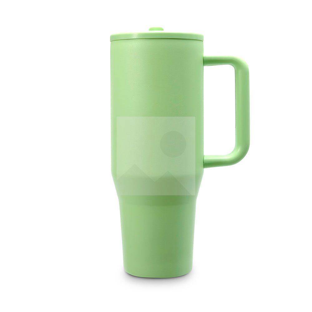 40 oz stainless steel thermos cup Keep a cold vacuum Metal stainless steel travel cup Water bottle folding straw with handle color