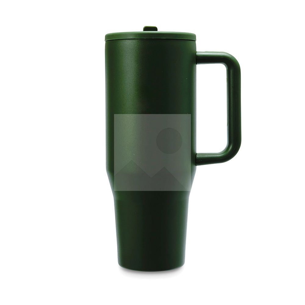 40 oz stainless steel thermos cup Keep a cold vacuum Metal stainless steel travel cup Water bottle folding straw with handle color