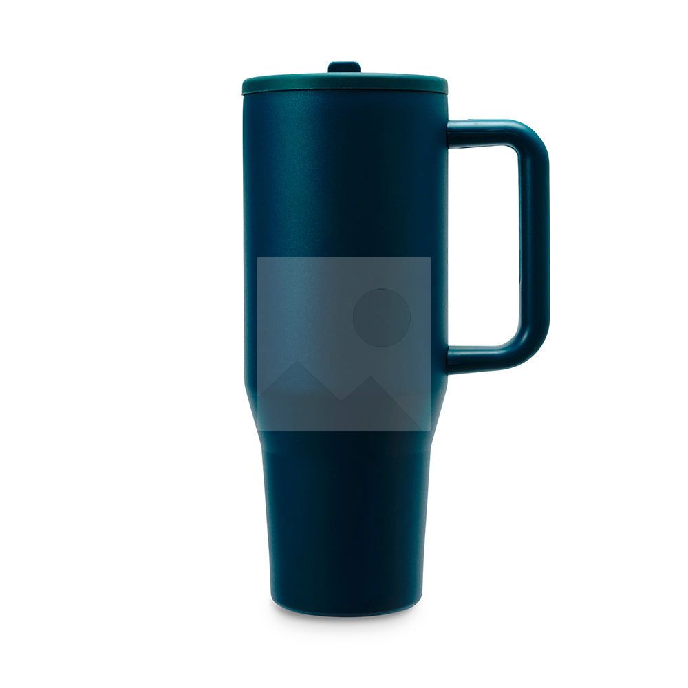 40 oz stainless steel thermos cup Keep a cold vacuum Metal stainless steel travel cup Water bottle folding straw with handle color