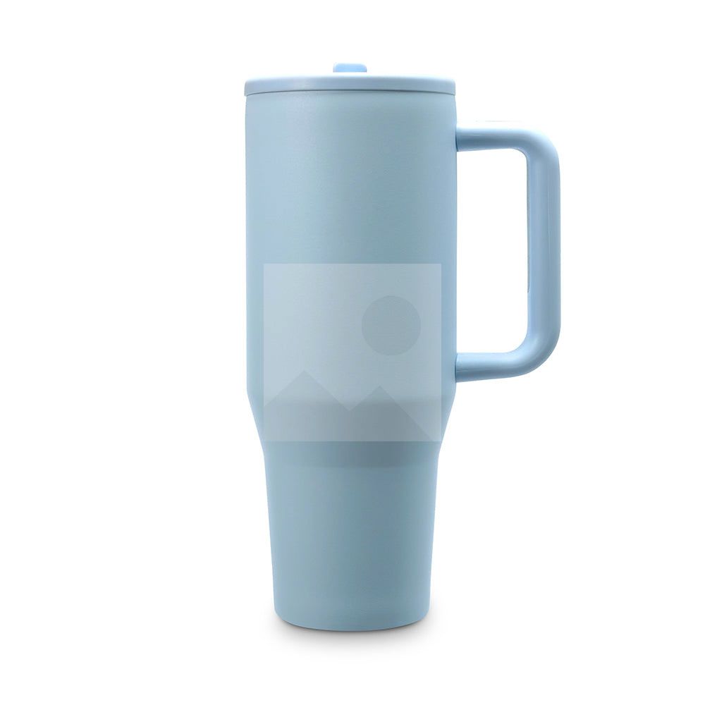 40 oz stainless steel thermos cup Keep a cold vacuum Metal stainless steel travel cup Water bottle folding straw with handle color