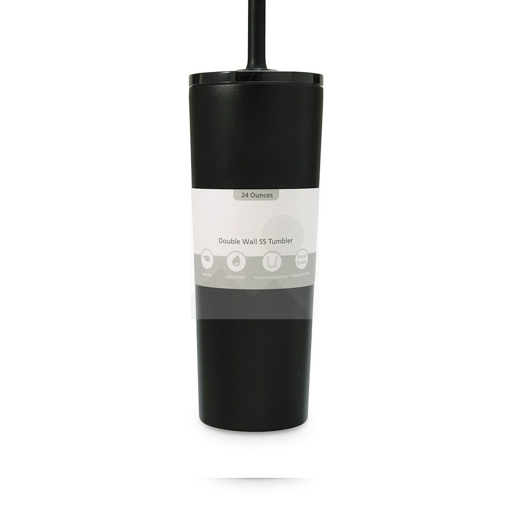 Insulated Tumbler with Lid and Straw  Iced Coffee Cup Reusable Stainless Steel Water Bottle Travel Mug  Gifts for Women Men Her Him Classic Collection 24oz