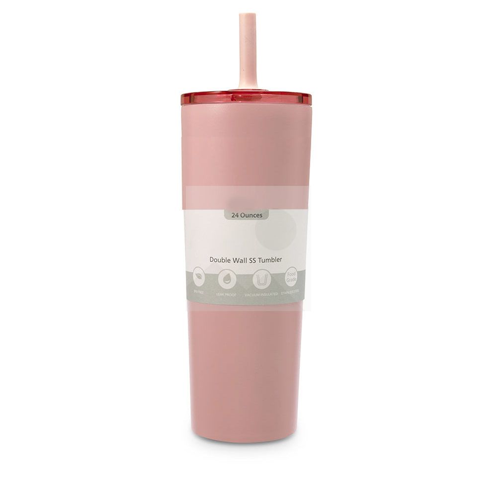 Insulated Tumbler with Lid and Straw  Iced Coffee Cup Reusable Stainless Steel Water Bottle Travel Mug  Gifts for Women Men Her Him Classic Collection 24oz