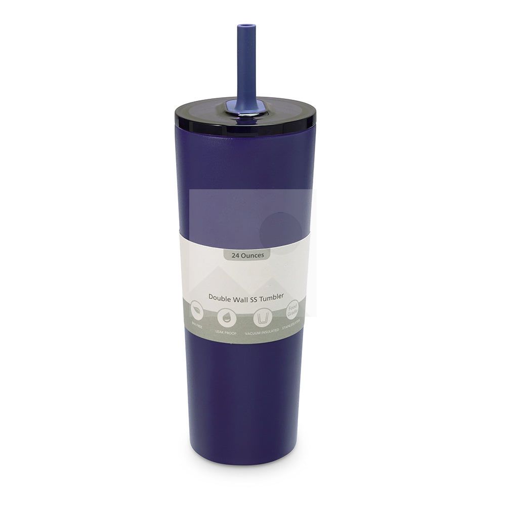 Insulated Tumbler with Lid and Straw  Iced Coffee Cup Reusable Stainless Steel Water Bottle Travel Mug  Gifts for Women Men Her Him Classic Collection 24oz