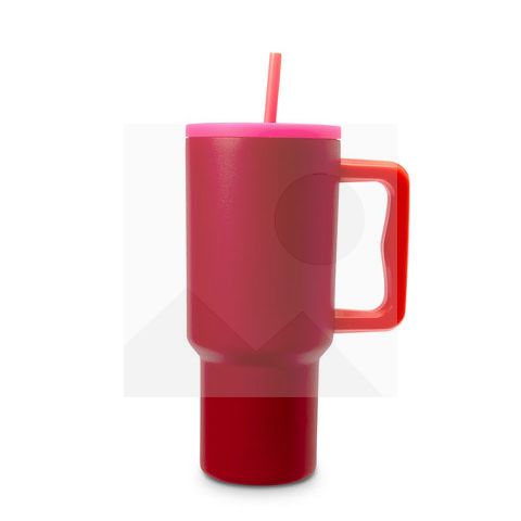 30 oz water bottle with handle and clamshell straw suitable for car cup holder leak-proof cup Reusable insulated stainless steel