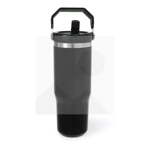 Tumbler30oz stainless steel thermos cup Vacuum Metal cup Stainless steel travel cup Water Bottle Folding straw with mixing handle