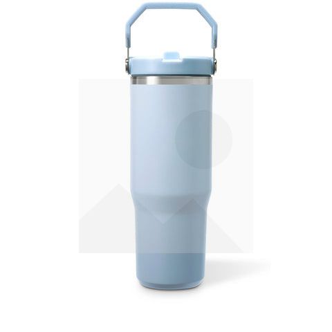 Tumbler30oz stainless steel thermos cup Vacuum Metal cup Stainless steel travel cup Water Bottle Folding straw with mixing handle