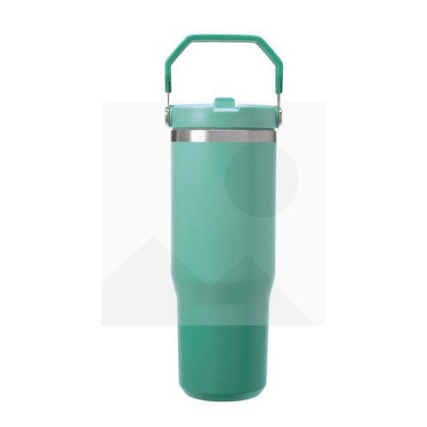 Tumbler30oz stainless steel thermos cup Vacuum Metal cup Stainless steel travel cup Water Bottle Folding straw with mixing handle