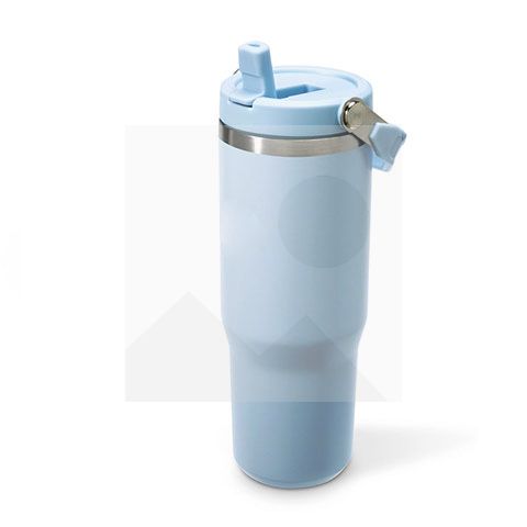 Tumbler30oz stainless steel thermos cup Vacuum Metal cup Stainless steel travel cup Water Bottle Folding straw with mixing handle