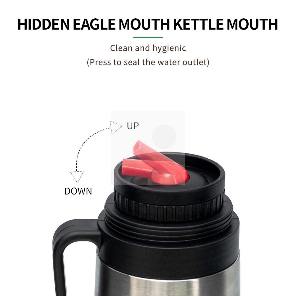 1000ml yerba Companion Cup thermos flask Stainless steel vacuum insulated thermos flask with folding suction nozzle