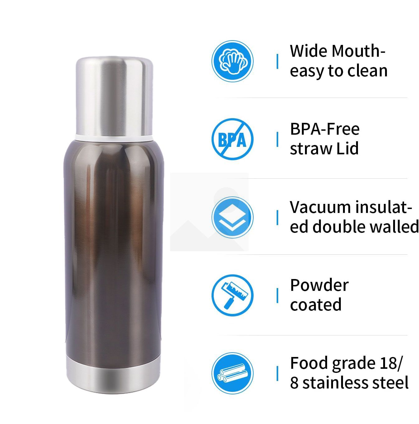 Custom colour 750ml 304 Yerba Companion Cup Double stainless steel thermos cup Vacuum thermos cup Hot water bottle with lid and straw