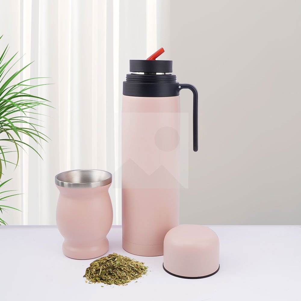 Custom color 1L 8oz yerba Companion Cup set Thermos bottle 304 stainless steel vacuum insulated thermos bottle set