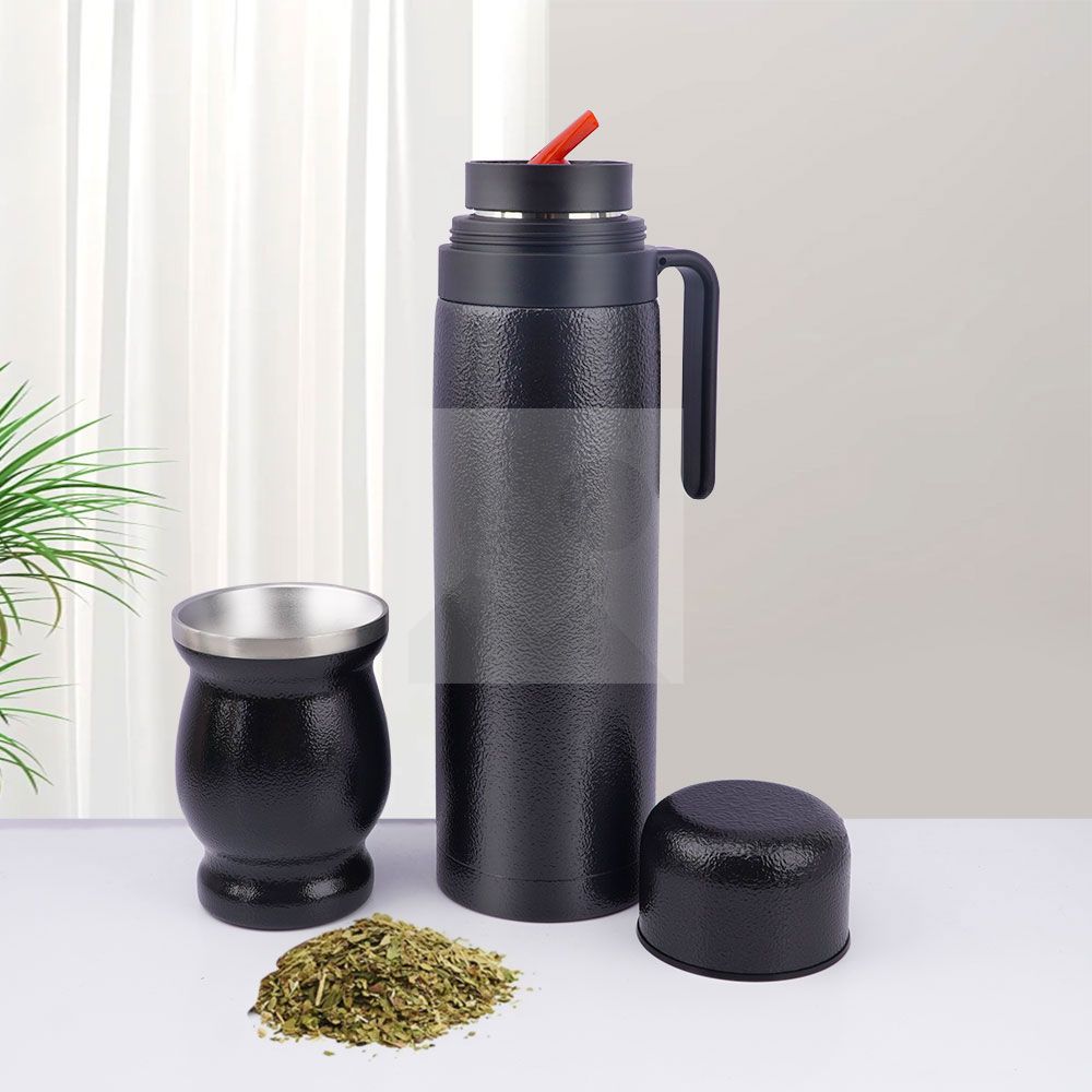 Custom color 1L 8oz yerba Companion Cup set Thermos bottle 304 stainless steel vacuum insulated thermos bottle set