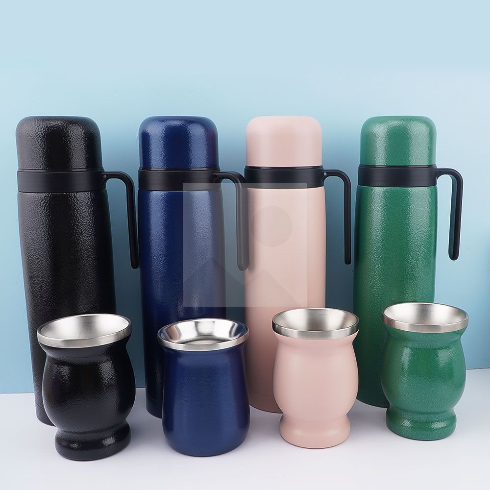 Custom color 1L 8oz yerba Companion Cup set Thermos bottle 304 stainless steel vacuum insulated thermos bottle set