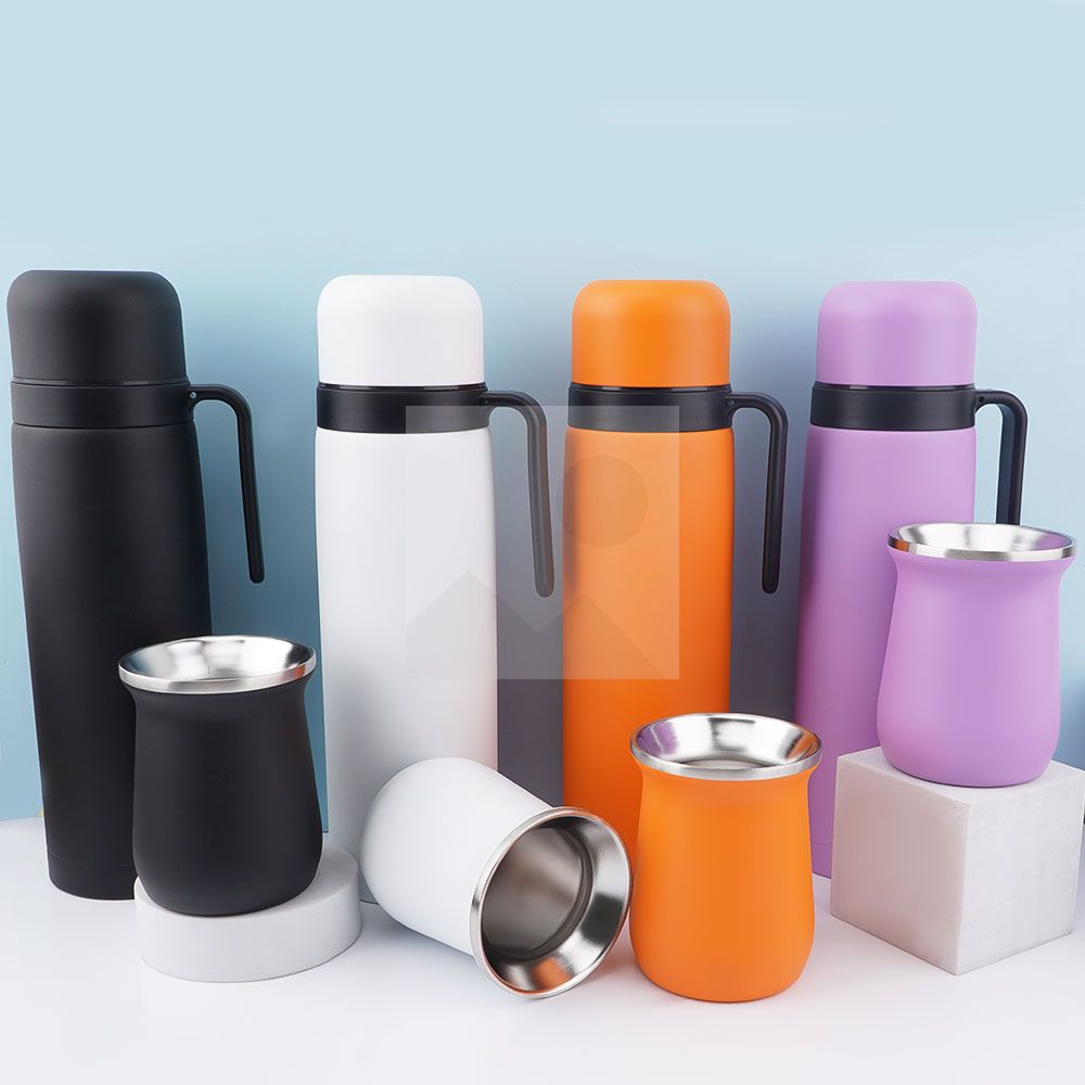 Custom color 1L 8oz yerba Companion Cup set Thermos bottle 304 stainless steel vacuum insulated thermos bottle set
