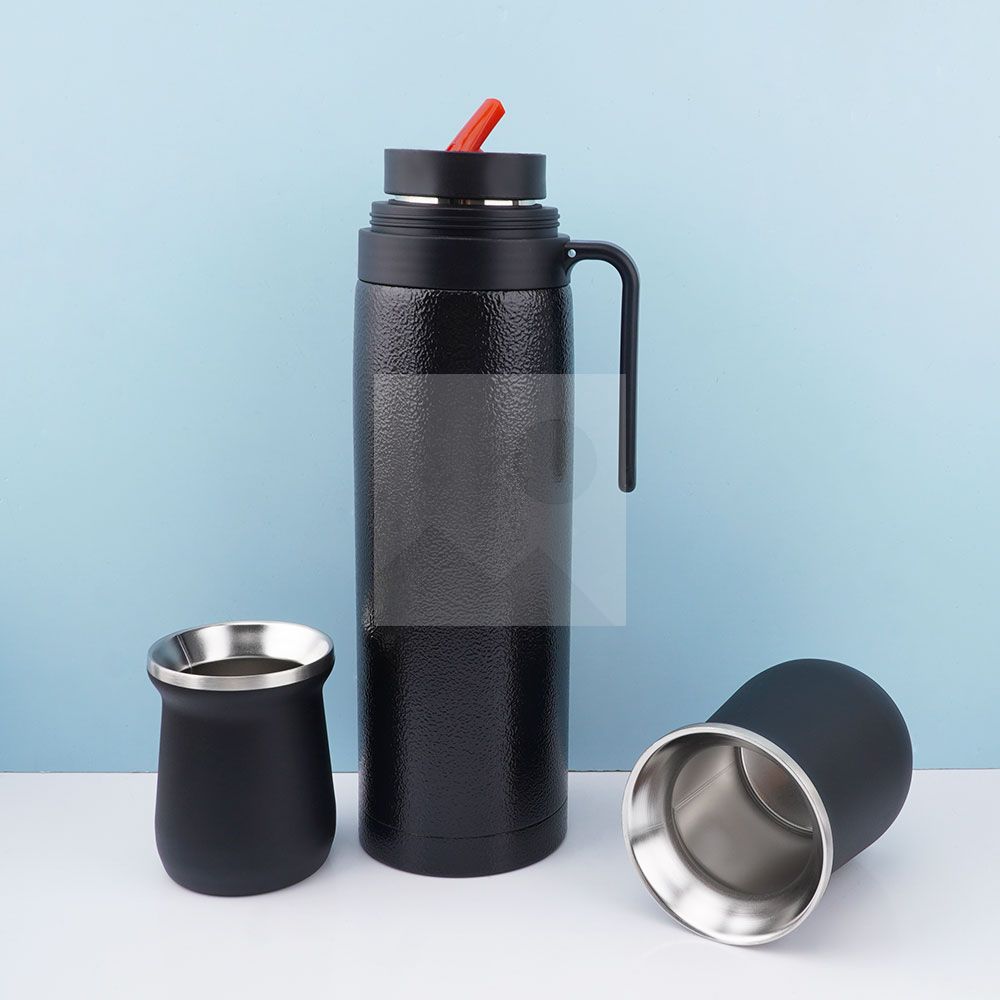 1L 8OZ 6OZ yerba Companion Cup Set Thermos flask Stainless steel vacuum insulated thermos flask with stainless steel straw