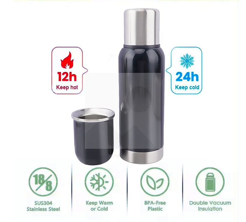 Custom color 750ml 240ml 304 Yerba Companion Cup Double stainless steel thermos cup Vacuum thermos cup Hot water bottle with straw