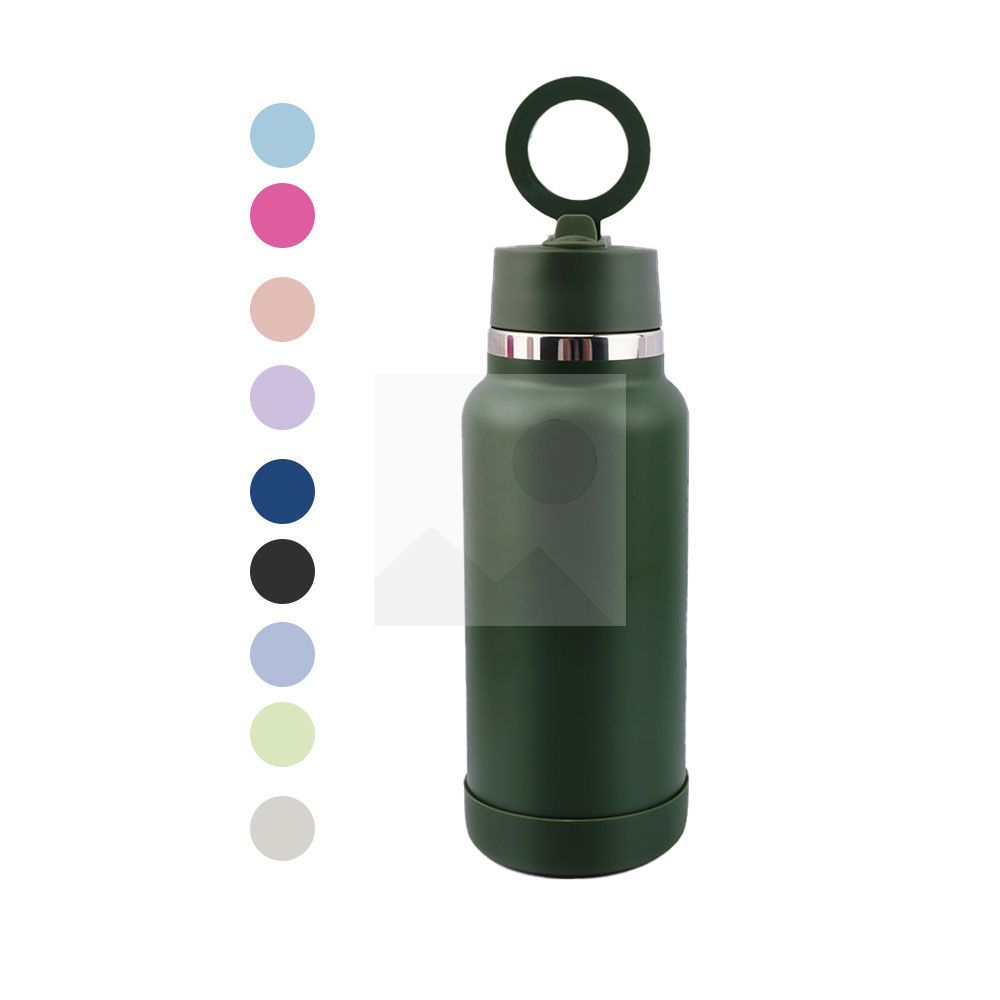 Colourful 32oz Double stainless steel vacuum insulated  Wide-mouthed  cup travel tumbler Sports water bottle with New lid