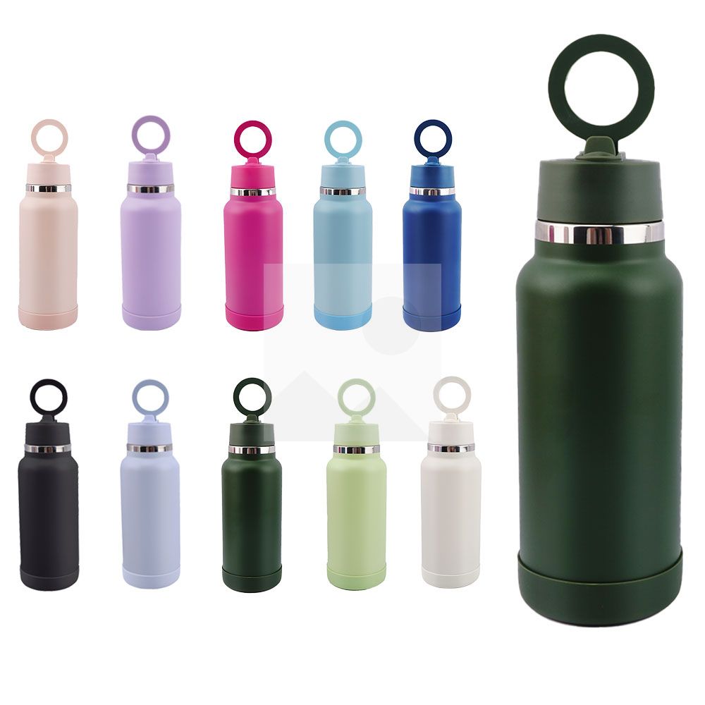 Colourful 32oz Double stainless steel vacuum insulated  Wide-mouthed  cup travel tumbler Sports water bottle with New lid