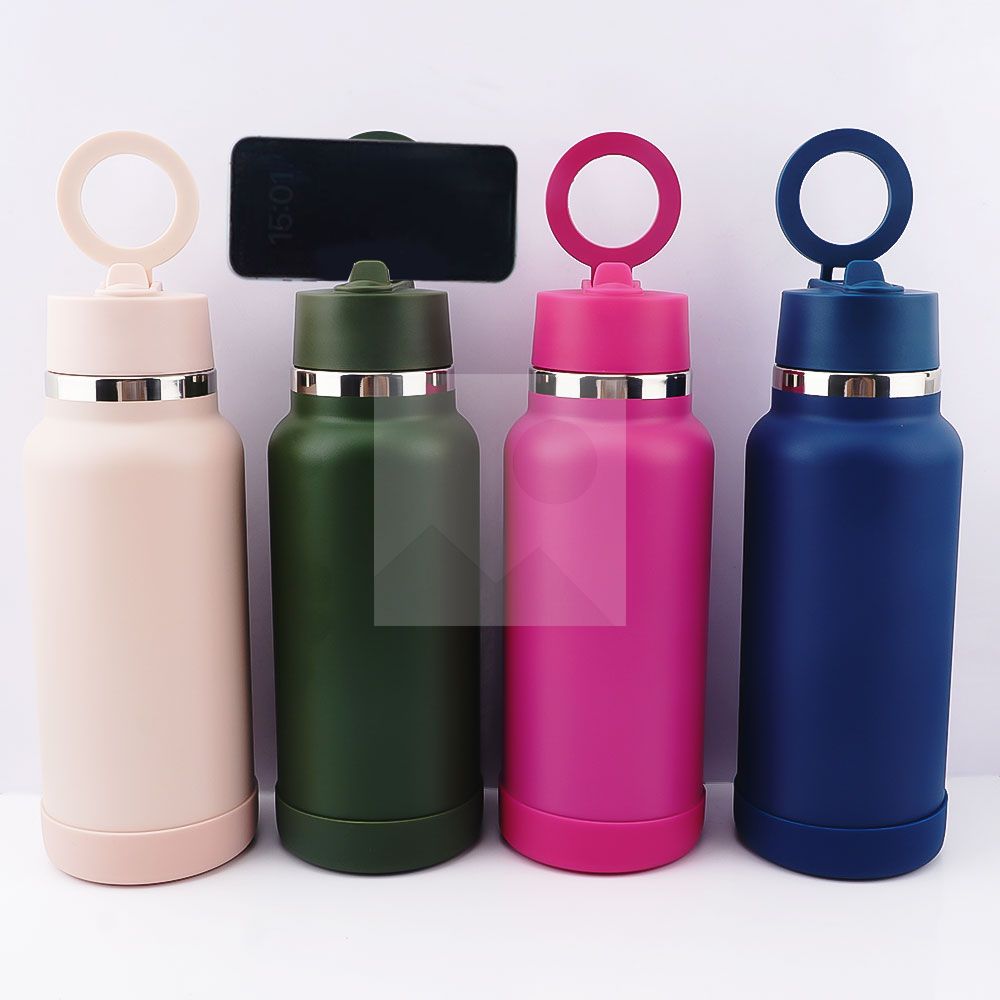 Colourful 32oz Double stainless steel vacuum insulated  Wide-mouthed  cup travel tumbler Sports water bottle with New lid
