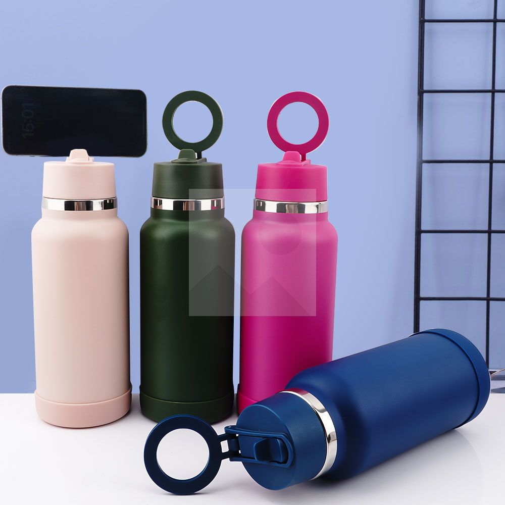 Colourful 32oz Double stainless steel vacuum insulated  Wide-mouthed  cup travel tumbler Sports water bottle with New lid