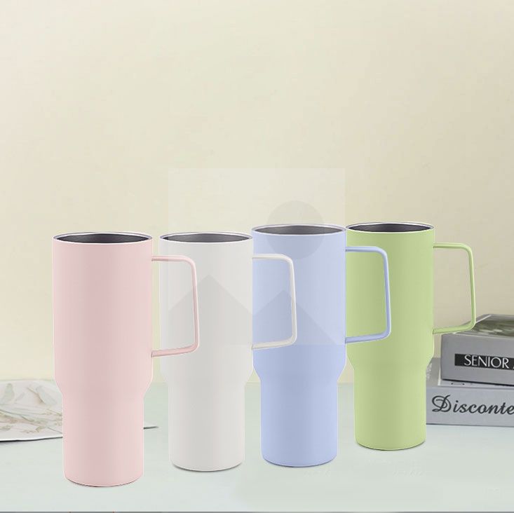 4 oz Tumbler custom patterned Party Food grade Small Capacity Color Car cup Stainless steel handle 4 oz coffee cup