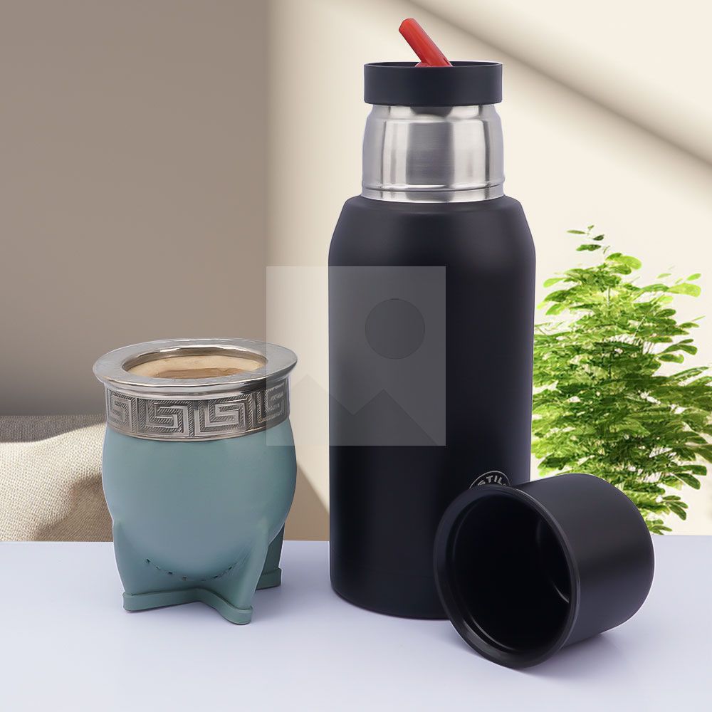750ml 500ml 304 stainless steel Argentine Paraguay teacup with straw tea ladle cup a Bombilla Mate combination set
