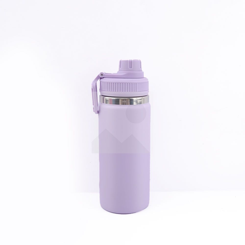 16 oz Water Bottle Stainless Steel Double Wall Vacuum Insulated Wide Mouth Water Bottle with Leakproof Spout Lid-Reusable Metal WaterFlask BPA Free
