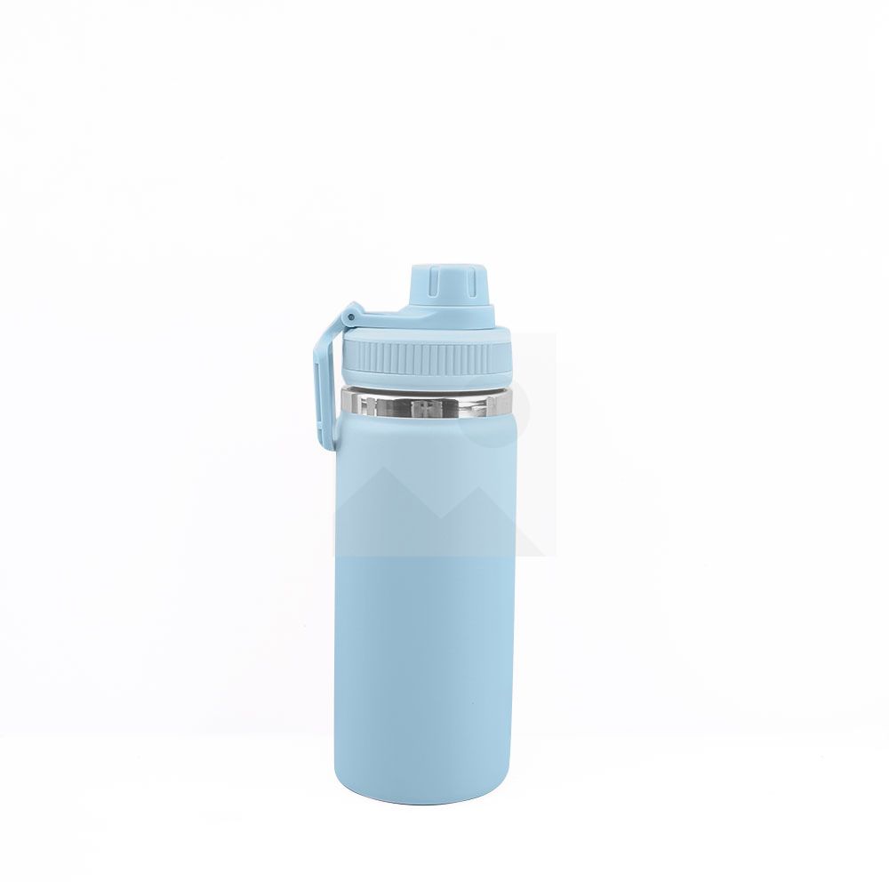 16 oz Water Bottle Stainless Steel Double Wall Vacuum Insulated Wide Mouth Water Bottle with Leakproof Spout Lid-Reusable Metal WaterFlask BPA Free
