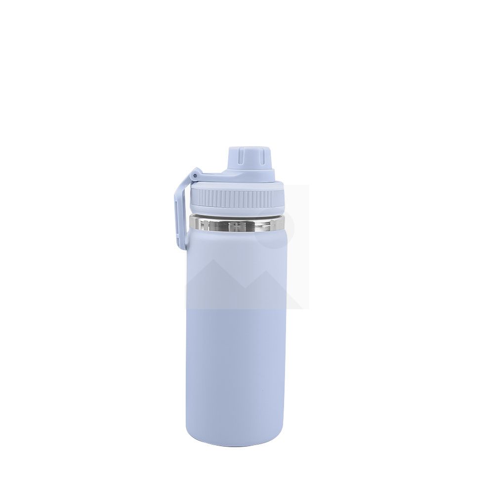 16 oz Water Bottle Stainless Steel Double Wall Vacuum Insulated Wide Mouth Water Bottle with Leakproof Spout Lid-Reusable Metal WaterFlask BPA Free