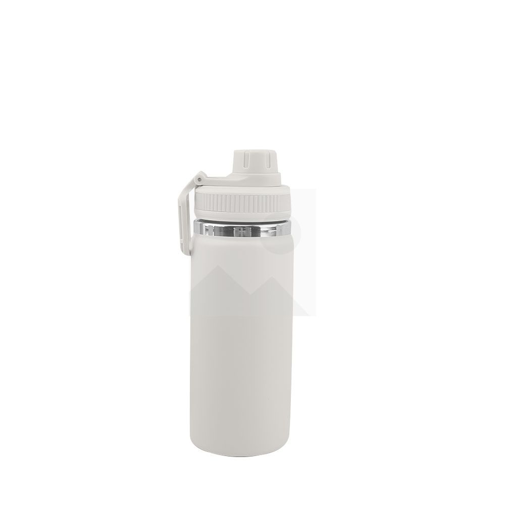 16 oz Water Bottle Stainless Steel Double Wall Vacuum Insulated Wide Mouth Water Bottle with Leakproof Spout Lid-Reusable Metal WaterFlask BPA Free