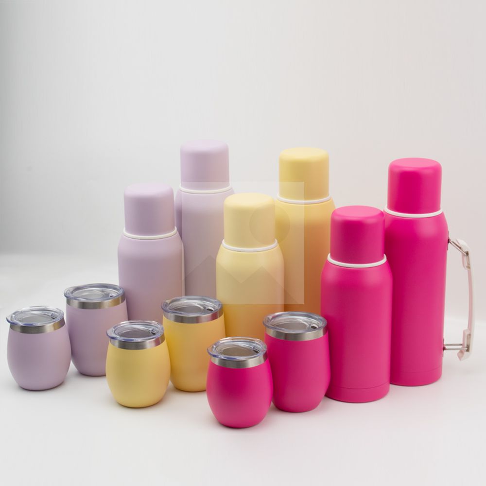 Complete Yerba Mate Set - Modern Mate Gourd, Thermos, Yerba Container, Bombilla and Cleaning Brush Included - All Premium Quality 304 18/8 Stainless Steel
