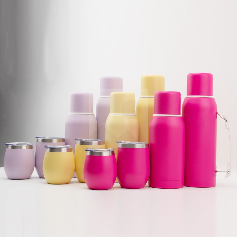 Complete Yerba Mate Set - Modern Mate Gourd, Thermos, Yerba Container, Bombilla and Cleaning Brush Included - All Premium Quality 304 18/8 Stainless Steel