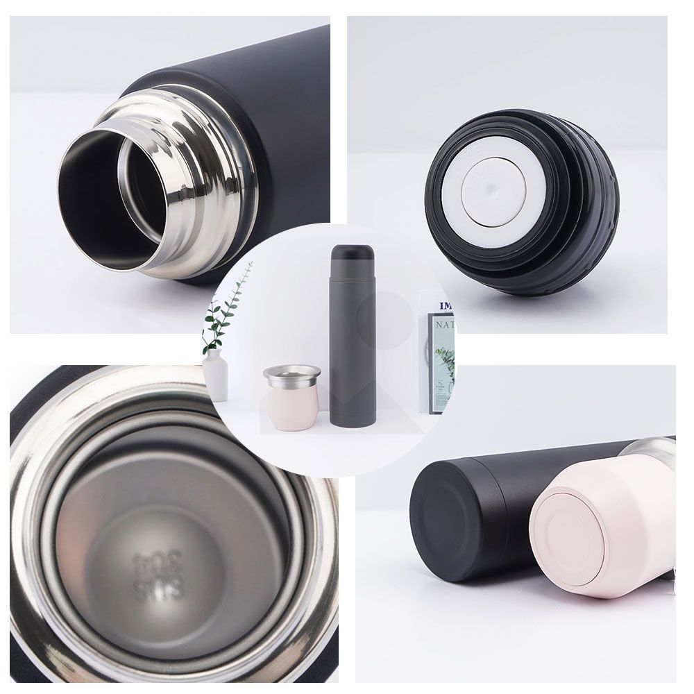 1L 8OZ Yerba Mate Set - Modern Mate Gourd, Thermos, Yerba Container, Bombilla and Cleaning Brush Included - All Premium Quality 304 18/8 Stainless Steel