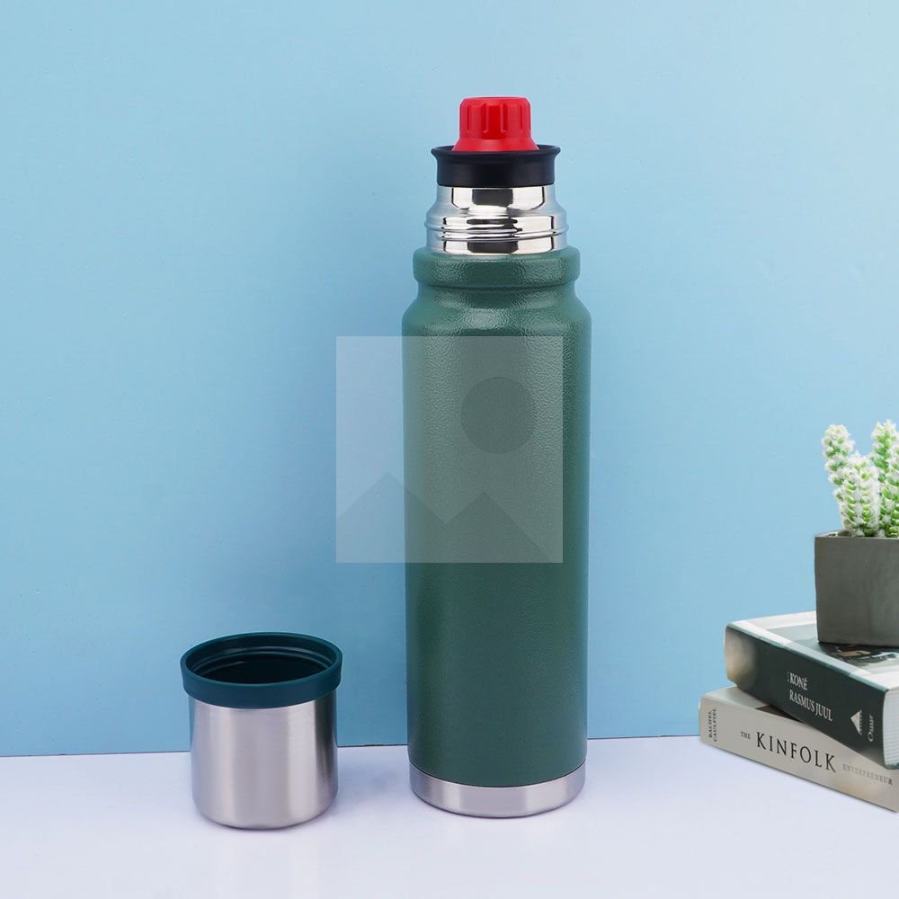 Double wall yerba mate Termo Vacuum stainless Steel insulated 1000ml travel outdoor hot water thermal flask with handle 8oz mate cup
