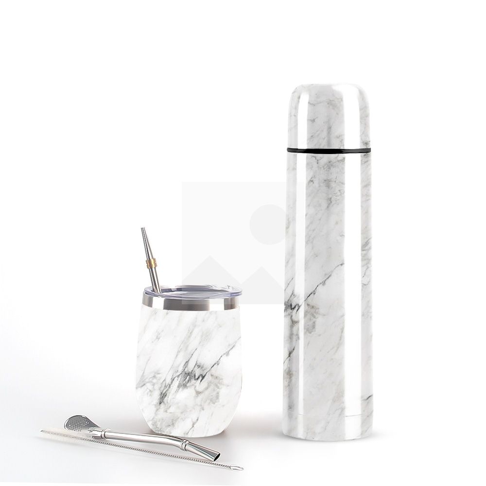 Wholesale 1L 8OZ yerba Companion Cup Thermos cup Stainless steel vacuum insulated hot water bottle Travel bottle with handle