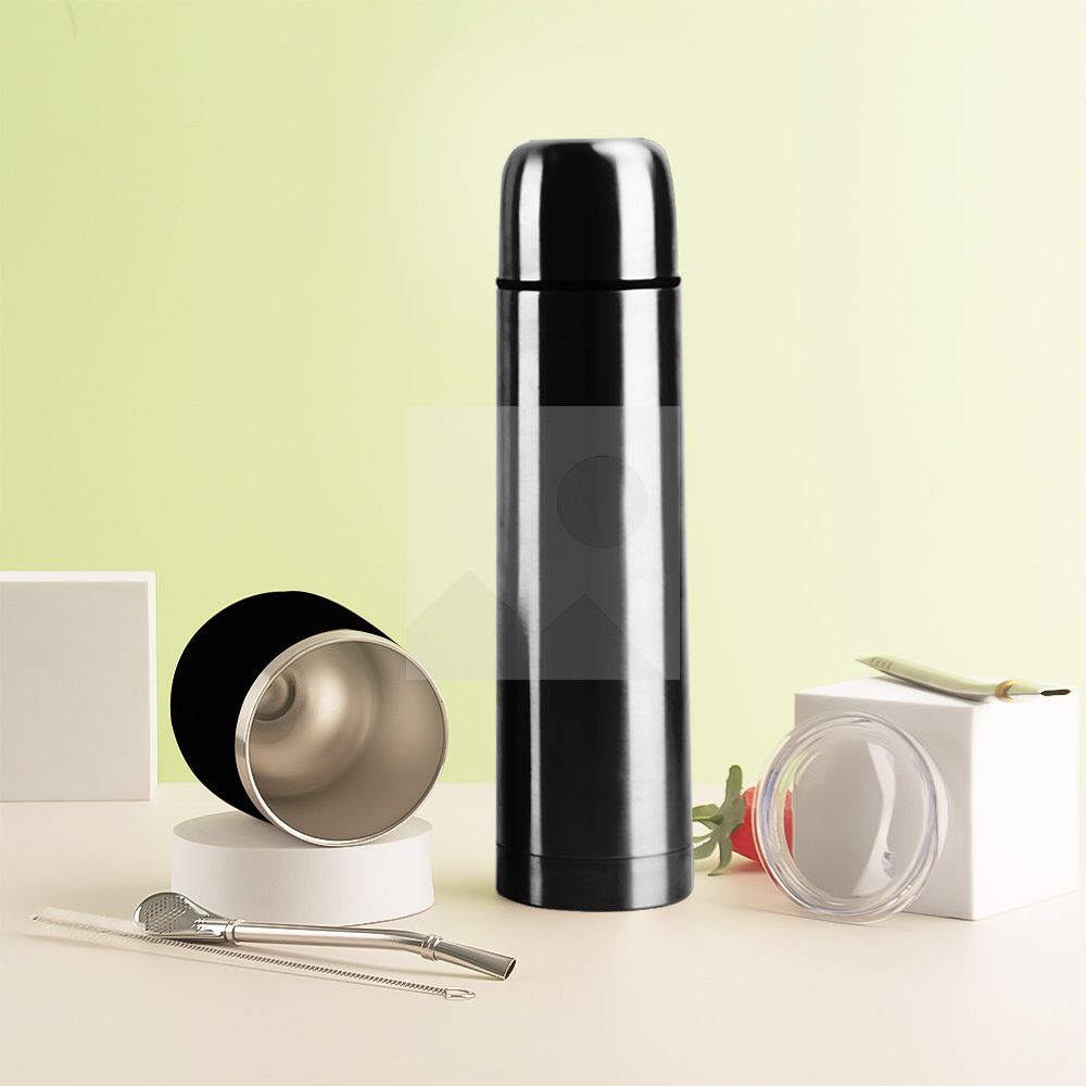 Wholesale 1L 8OZ yerba Companion Cup Thermos cup Stainless steel vacuum insulated hot water bottle Travel bottle with handle