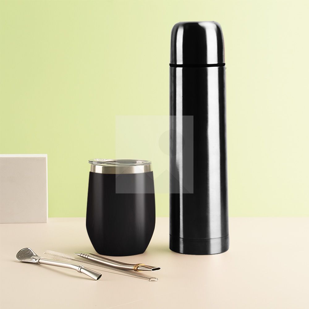 Wholesale 1L 8OZ yerba Companion Cup Thermos cup Stainless steel vacuum insulated hot water bottle Travel bottle with handle