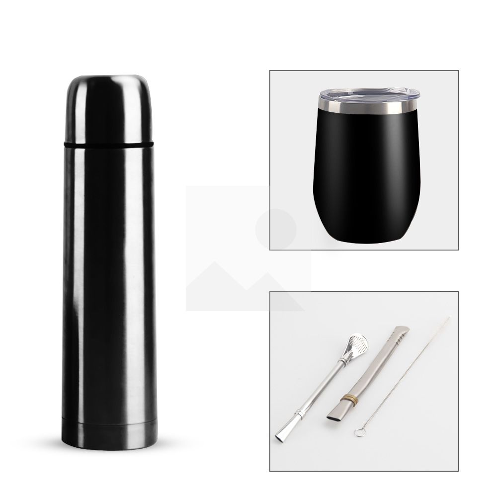 Wholesale 1L 8OZ yerba Companion Cup Thermos cup Stainless steel vacuum insulated hot water bottle Travel bottle with handle