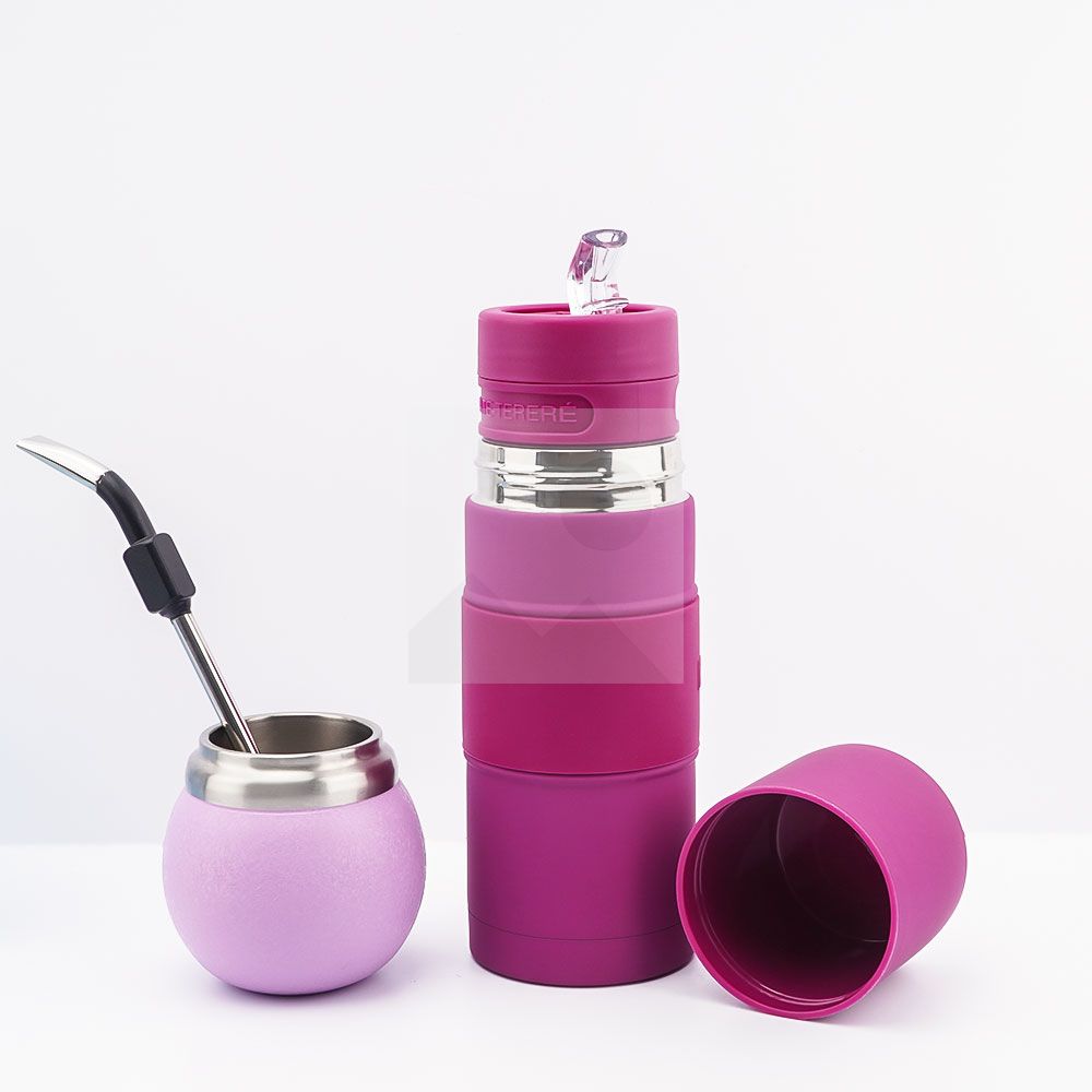 500ml 700ml rubber painted 2025 new insulated Yerba Companion Tea Bottle Terere Argentine grass cup set