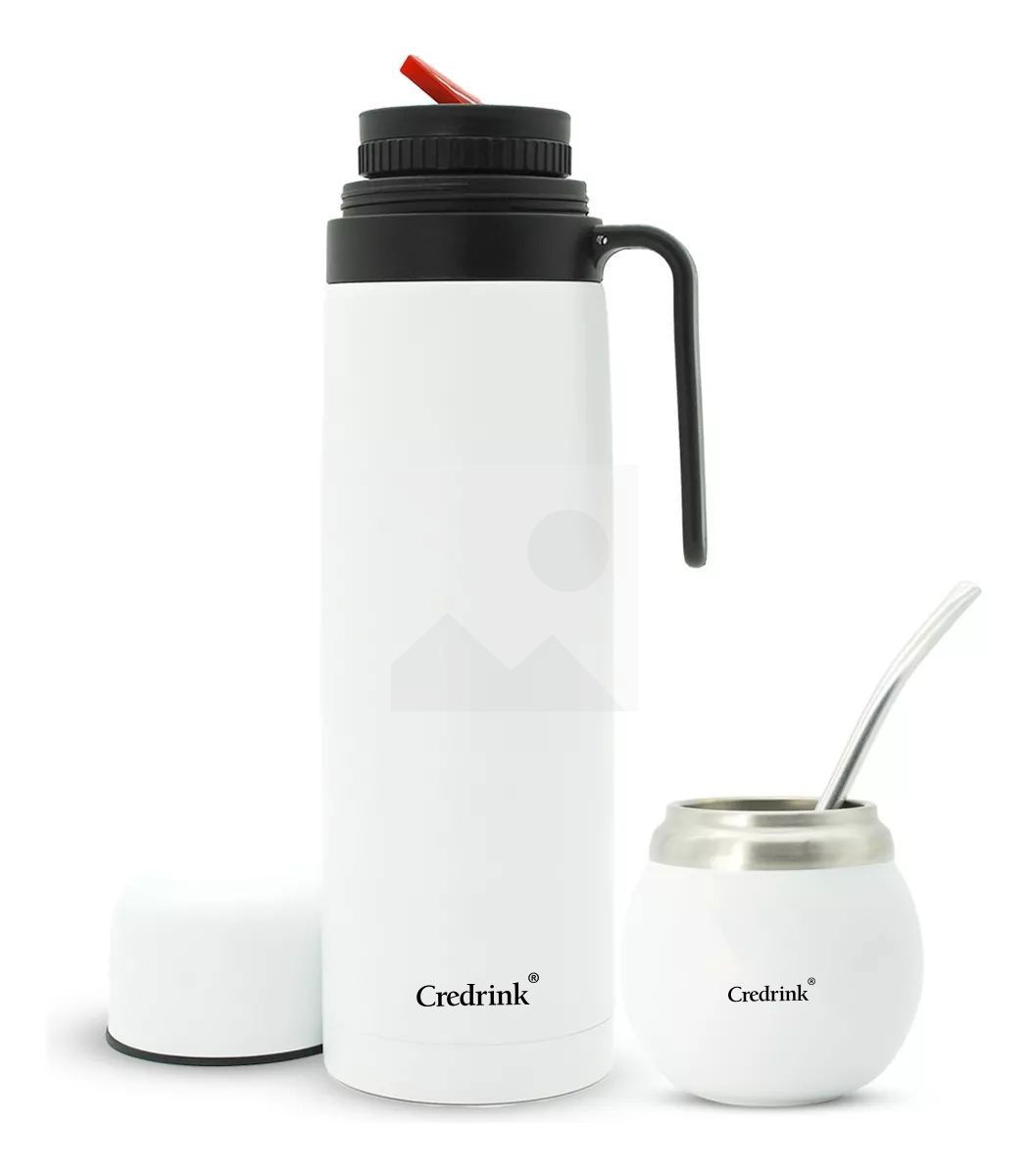 Custom colour 1000ml 8oz powder-coated 2025 new insulated Yerba Companion Tea Bottle Terere Argentinean Grass Cup set