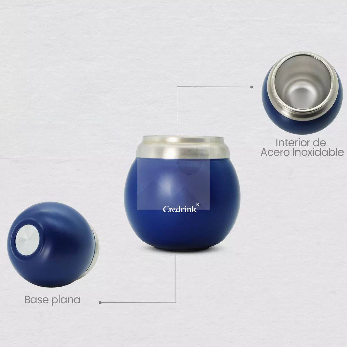 Custom colour 1000ml 8oz powder-coated 2025 new insulated Yerba Companion Tea Bottle Terere Argentinean Grass Cup set