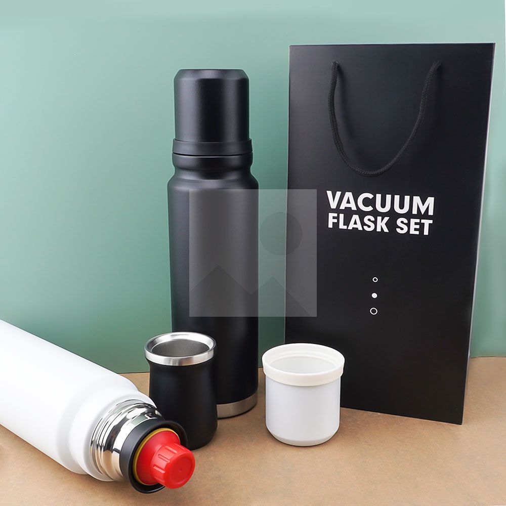 960 ml modern design Bullet shape outdoor travel Yerba Companion Kit vacuum bottle with 2 business gift thermos cups
